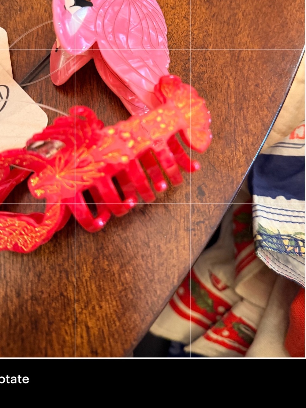 Free People flamingo lobster  Hair Clips